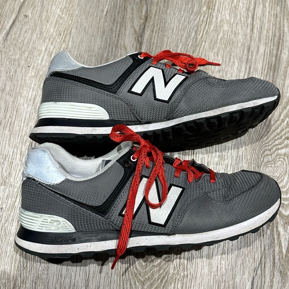 New Balance 574 castlerock gray black sneakers size 10.5 - Picture 4 of 8